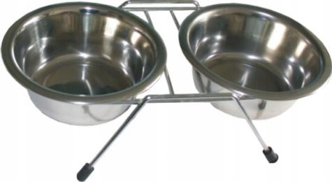 Chico Miska Metalowa Podwójna Na Stojaku 2x0,95L