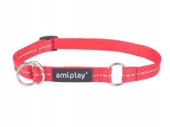 amiplay Obroża odblaskowa półzaciskowa Reflective M Czerwona