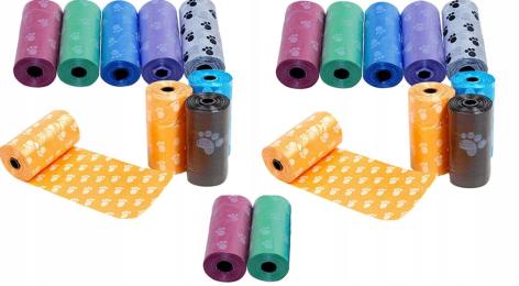 Worki Woreczki Torebki Na Psie Kupy Odchody Mocne Zestaw 600 Sztuk Kolorowe