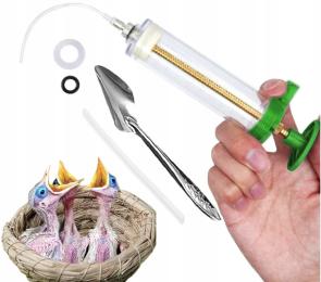 Strzykawka Do Ręcznego Karmienia Zwierząt Piskląt Ptaków Papug Łyżeczka