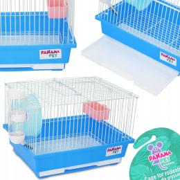 Klatka Chomika Gryzonia Myszki Szczura Mała Wyposażenie Kołowrotek Poidło