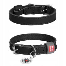 Obroża dla psa skórzana, czarny, rozmiar XL
