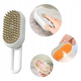 Szczotka Parowa Dla Psa Kota Elektryczna Do Pielęgnacji I Masażu Biała