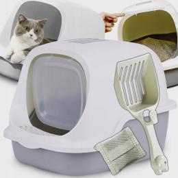 Kuweta Zamknięta Dla Kota XL Na Żwirek Z Filtrem I Łopatką Solidna Zestaw