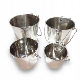 Miska dla psa "wiaderko" 0,95l z uchwytem- stal chromowa