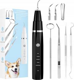 Zestaw do czyszczenia zębów psa, ultradźwiękowa szczoteczka Led Wodoodporna