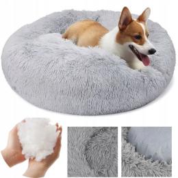 Legowisko Dla Psa Kota Miękkie Włochate Posłanie Poduszka Shaggy Duże 90 CM