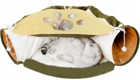Tunel Domek szeleszczący Zabawka nowoczesne Legowisko dla kota 126cm Piłka