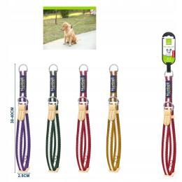 Obroża materiałowa mocna regulowana zaciskowa treningowa dla Psa 44-56 cm