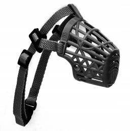 Kaganiec mały Xxs 2XS dla małego psa krótkopyskiego pieska tworzywo Czarne