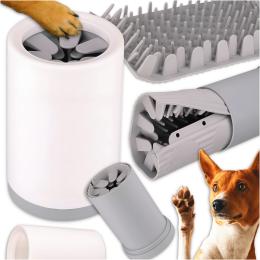 Czyścik Do Łap Psa Kubek Do Mycia Czyszczenia Pupila Bezpieczny Szary