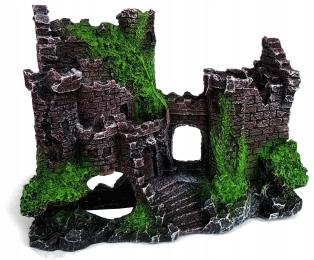 Oryginalna dekoracja akwariowa Zamek Ruiny zamkowe do akwarium 19x16cm