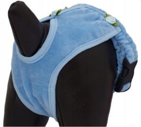 Majtki na cieczkę błękitne z kwiatkiem Gf 5 (XL)