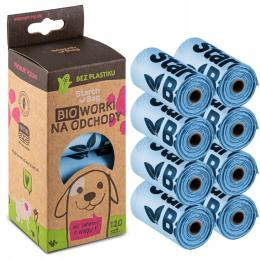 StarchBag Kupoworki 8-pak Kompostowalne Niebieskie 120szt worków