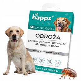 Happs Odstraszająca Obroża Na Pchły I Kleszcze Duże Psy 60cm Ochrona 6mieś.