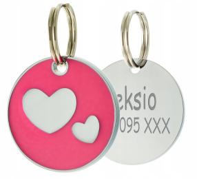 Identyfikator Adresówka dla Psa Grawer Serduszko