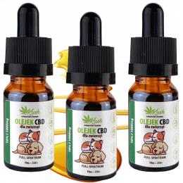 10% olejek Konopny Cbd dla Psa Kota Raw Full Spectrum 3 x 10ml