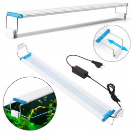 Lampa Belka Led Regulowana do Akwarium 16W Biało-Niebieska 44 diody 38-50cm