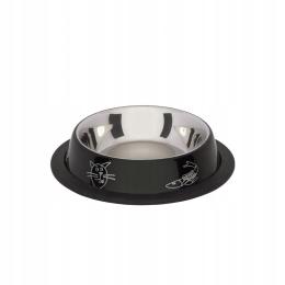 Bk Miska Na Gumie, Kolorowy Nadruk, Czarna, 0,25L