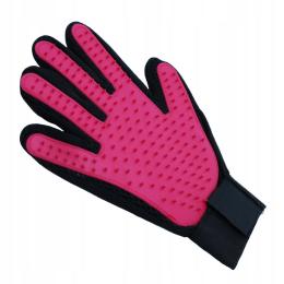 Rękawica do wyczesywania psa kota oraz masażu Różo