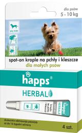 Happs Herbal 5-10kg Krople przeciw Pchłom Kleszczom Pasożytom!