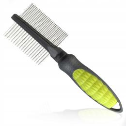 Grzebień dla psa kota Metalowy Gęsty grzebyk Dwustronny z rączką