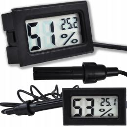 Higrometr Termometr Z Sonda Humidor Do Terrarium Z Wyświetlaczem LCD