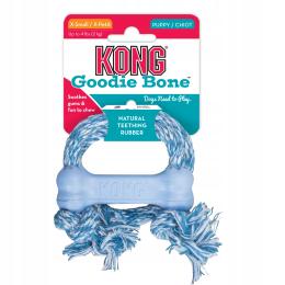 Zabawka Kong Puppy Goodie Bone with Rope Xs