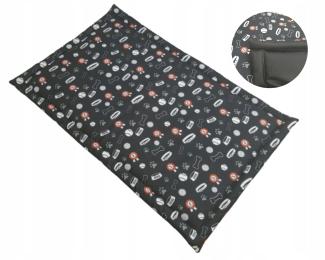 Legowisko mata do klatki wodoodporna 100x60 Wzór Czarna Dwustronna