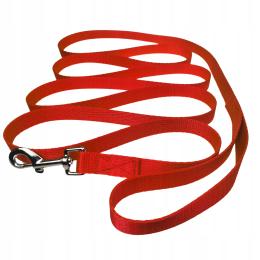 Smycz Dla Psa Treningowa Linka Taśma Tradycyjna Mocna 5M Czerwona