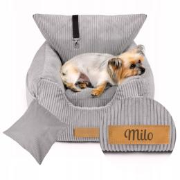 Transporter dla psa kota fotelik do auta samochodowy Grawer imię