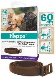 Happs Obroża Przeciw Pchłom Kleszczom Wodoodporna Regulacja dla Dużych Psów