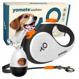 Mocna Smycz Automatyczna dla Psa 25KG Biała Blokada Taśma 5 Metrów