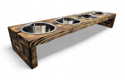 Zestaw czterech misek Woodcraft odcienie brązowego 1,8 l