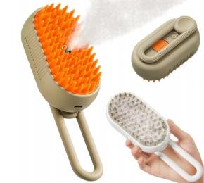 Szczotka parowa do sierści dla kotów/psów karmelowa efektywne szczotkowanie