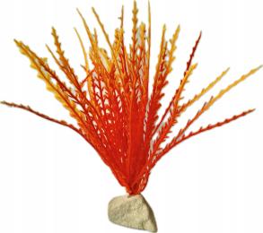 Roślinka Do Akwarium Terarium Sztuczna Ozdoba Dekoracja Pomarańczowa 18CM