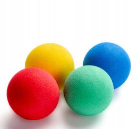 Zabawki dla kota piłeczka kulka piłki kolorowe lekkie z pianki Kpl= 4 szt.