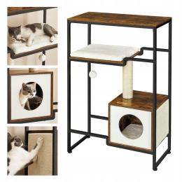 Drapak dom dla kota Legowisko słupek do drapania Wieża 2w1 drzewko Z Półką