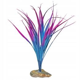 Fioletowa Sztuczna Roślinka do akwarium roślina ozdoba dekoracyjna 24cm