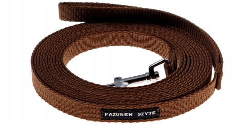 Pazurem Szyte smycz linka treningowa 20mm 2cm 15m brązowa pp