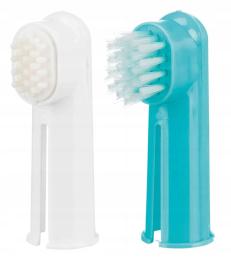 Szczotka do zębów, nakładka na palec dla psa 2 szt