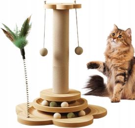 Drapak Dla Kota Zabawka Wieża Słupek Do Drapania Z Piłeczkami