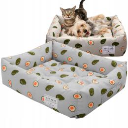 Petstory Legowisko dla Psa kota M Szare Miękkie łatwe do wyprania
