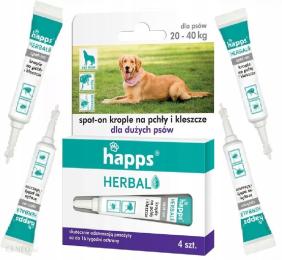 Krople Na Pchły Kleszcze Dla Psów |20-40KG| Happs