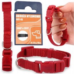 Obroża dla Psa 15-25cm Regulowana Mocna Wytrzymała Xs Kota Szczeniaka Yorka
