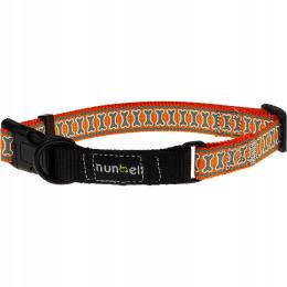 Obroża dla dużego psa odblaskowa w kostki parciana z klamrą L (40-60 cm)