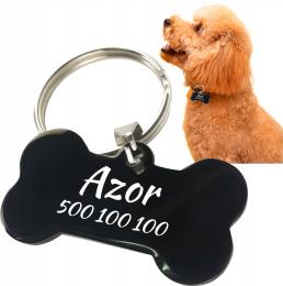 Metalowa Zawieszka Kość Dla Psa Kota Identyfikator