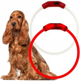Obroża dla psa Led świecąca ładowana Usb 40 cm