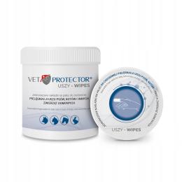 Vet Protector Ear Wipes chusteczki do czyszczenia uszu dla psów i kotów