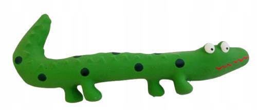 Krokodyl Zabawka gumowa lateksowa piszcząca dla psa szczeniaka długa 24 cm